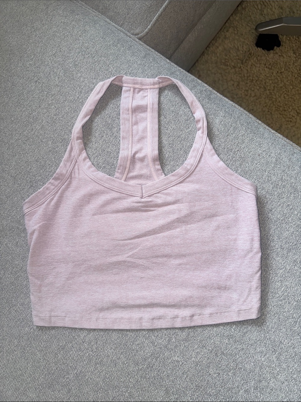 Beyond Yoga Light Pink Racerback Crop Tank